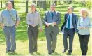  ??  ?? From left: Steven Thomson, Vicky Swales (RSPB), Douglas Irvine, Andrew Moxey and Nicola Wallace (Highland Council).