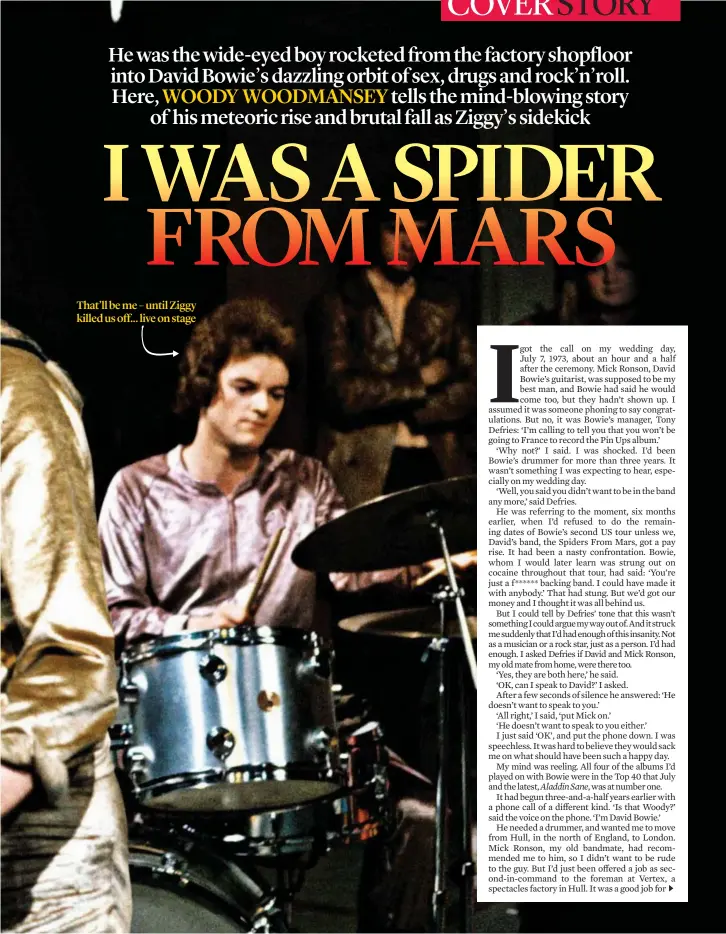 Spider From Mars: My Life With Bowie' by Woody Woodmansey