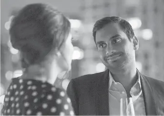  ?? NETFLIX ?? Aziz Ansari in a scene from Master of None. Ansari is nominated for an Emmy Award for outstandin­g lead actor in a comedy series, the sole Asian-American acting nominee.