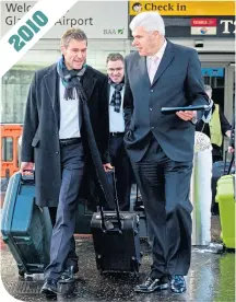  ??  ?? Referee Alain Hamer arrives from Luxembourg after our men in black went on strike