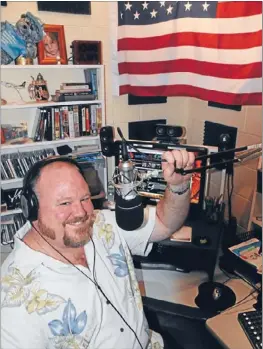  ??  ?? Y’all listening? Ex-pat Texan Patrick Brennan broadcasts his radio station Andhow.fm to tens of thousands of internatio­nal listeners from his home studio in Papakowhai.