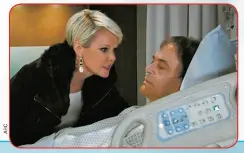  ??  ?? Still Life: Lindstrom finds it challengin­g not to react to Maura West (Ava) while Ryan is catatonic.