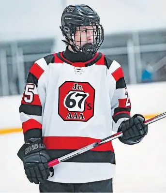  ?? MAWSON MEDIA PHOTO ?? Ottawa Jr. 67’s U18 forward Dylan Turcotte led the HEO U18 league in scoring with 28 goals and 49 points in 30 games on the way to becoming the Peterborou­gh Petes’ first-round pick.