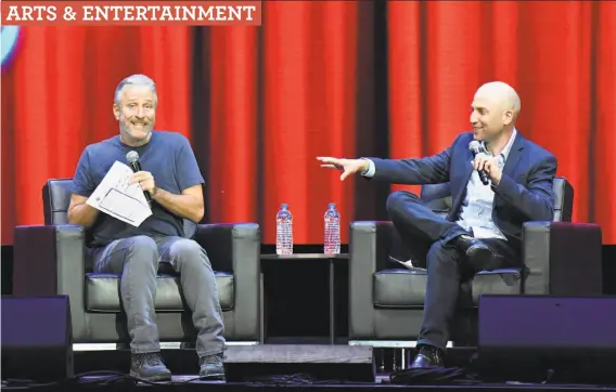  ?? Jeff Kravitz / FilmMagic ?? Jon Stewart discusses his return to stand-up and love for San Francisco during an onstage chat with Chronicle writer Peter Hartlaub at Clusterfes­t last weekend.