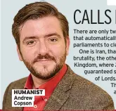  ?? Copson ?? HUMANIST Andrew