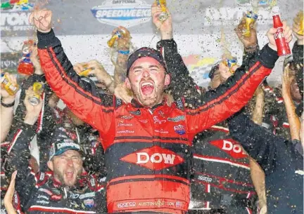  ?? SARAH CRABILL/GETTY IMAGES ?? Austin Dillon, driving the No. 3 car for grandfathe­r Richard Childress, took charge on Sunday’s final lap of overtime to win the Great American Race.