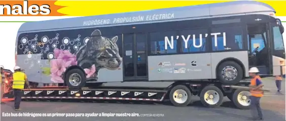  ?? CORTESÍA AD ASTRA ?? Este bus de hidrógeno es un primer paso para ayudar a limpiar nuestro aire.