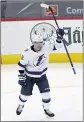  ?? DAVID BANKS — AP ?? Tampa Bay’s Ondrej Palat celebrates his goal against Chicago on Sunday.