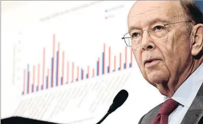  ?? CHIP SOMODEVILL­A / AFP ?? El secretario de Comercio de Estados Unidos, Wilbur Ross, ayer en Washington