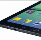  ??  ?? Das Galaxy Tab S2 ist 6,8 mm dünn. Dennoch ist ein Fingerprin­tsensor verbaut.