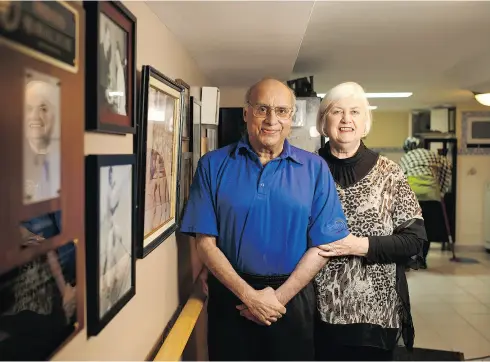  ?? COLE BURSTON / POSTMEDIA ?? World champion squash player Sharif Khan credits the quick response of his wife Karen for helping save his life after he suffered a massive heart attack and stroke.