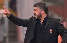  ?? LAPRESSE ?? Rino Gattuso, 40 anni, allena il Milan da fine novembre