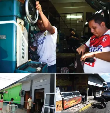  ?? FOTOS. HÉCTOR EDÚ ?? COMERCIO. Muchos talleres y comedores han reducido el número de empleados para subsistir.