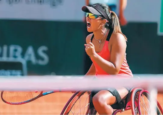  ?? / Rolland Garros ?? En acción la tenista bogotana María Angélica Bernal, de 29 años, una de las 10 mejores jugadoras del mundo.