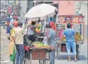  ?? HT PHOTO ?? More than 3,500 vegetable traders and vendors have been tested in Haryana, says additional chief secretary, health.