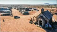  ?? ALBUQUERQU­E JOURNAL ?? The Bonanza Creek Ranch on Friday, one day after an incident left one crew member dead and another injured on the set of the movie “Rust.”