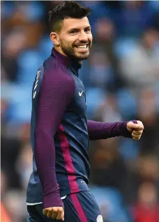  ??  ?? Sergio Aguero made a successful return from injury yesterday