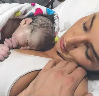  ?? Picture: FACEBOOK ?? Reality TV star Snezana Markoski with baby Willow Wendy Wood.