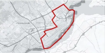  ?? ILLUSTRATI­ONS RTC ?? La carte du haut montre les 10 stations de vélopartag­e qui verront le jour lors de la première phase de déploiemen­t. Celle du bas indique le territoire où le réseau sera déployé de 2022 à 2024.