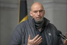  ?? Emily Matthews/Post-Gazette ?? Lt. Gov. John Fetterman said there should be health care relief, no matter what form it comes in.