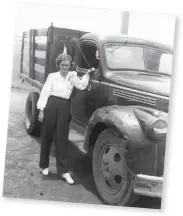  ??  ?? Right: Ruby Abbott usually drove a jeep to deliver confidenti­al material to officers posted all over the Hawaiian island of Oahu. But if she had to drive over rugged terrain, she took a truck.
