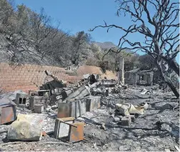  ?? PICTURE: DAVID RITCHIE ?? WIPED OUT: The Tintswalo Atlantic Lodge off Chapman’s Peak was completely destroyed in a fire.