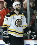  ?? File photo ?? Zdeno Chara, 41, and the Boston Bruins open the regular season next Wednesday against the defending Stanley Cup champion Washington Capitals.