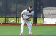  ?? ED MORLOCK — MEDIANEWS GROUP ?? Plymouth Whitemarsh’s Joe Capriotti went 2-for-3with three RBI in a win over Lower Moreland Tuesday afternoon.