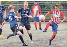  ?? RP-FOTO: ACHIM BLAZY ?? Salvatore Aliberti (r.) erzielt im Pokalduell das Tor des Tages.