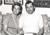  ?? HULTON ARCHIVE VIA GETTY IMAGES ?? Pilot Francis Gary Powers, who was shot down over Russia, with his wife, Claudia.