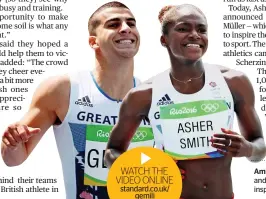  ??  ?? WATCH THE VIDEO ONLINE standard.co.uk/
gemili Ambassador­s: Adam Gemili and Dina Asher-Smith aim to inspire the next generation