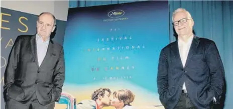  ?? |GETTY IMAGES ?? El presidente Pierre Lescure (Izq.) y el director de arte Thierry Frémaux (Der.), parte de la nueva dirección de Cannes en su nueva edición.