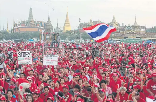  ??  ?? SEEING RED: The National Human Rights Commission report largely focused on the actions of United Front for Democracy against Dictatorsh­ip protesters.