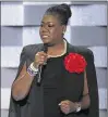  ?? ERIC THAYER / NEW YORK TIMES ?? Sybrina Fulton, whose son, Trayvon Martin, was killed by a neighborho­od volunteer, urged gun legislatio­n in her speech Tuesday.