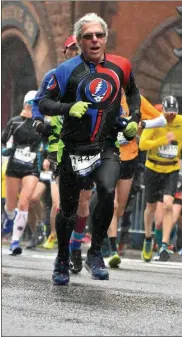  ?? PHOTO PROVIDED ?? Doug Needham of Hurley, N.Y., the author of this week’s Reader’s Corner, runs in the Boston Marathon in this photo from April 15, 2019.