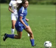  ?? STAN HUDY SHUDY@DIGITALFIR­STMEDIA.COM @STANHUDY ON TWITTER ?? Saratoga Springs senior forward Julia DiMenna was selected as a Suburban Council first-team all-star.