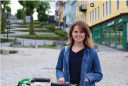  ?? FOTO: PRIVAT ?? Josefine Gjerde meiner fossilbila­ne må ut av Bergen, og at ein i staden må gi plass til syklande og gåande.