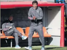  ??  ?? Raúl, en el Cerro del Espino durante el último partido del Castilla.