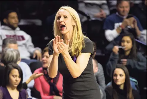  ?? Chris Szagola / Associated Press ?? UConn assistant coach Shea Ralph reacts during a 2019 game against Temple. Vanderbilt has hired Ralph to help revive the Commodores’ struggling program. Vanderbilt Athletic Director Candice Lee announced the hiring Tuesday morning.