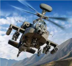  ??  ?? AH-64E Apache attack helicopter