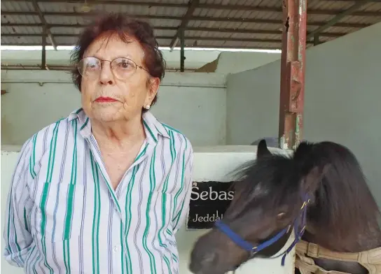  ??  ?? Judy Houry, the founder of Open Skies, at Al-Aseel Equestrian Club. (Photos by Seif Al-Mutairi)