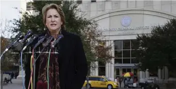  ?? James Nielsen / Houston Chronicle ?? Harris County District Attorney-elect Kim Ogg announces that she is launching investigat­ions into three prosecutor­s who were among the dozens she fired.