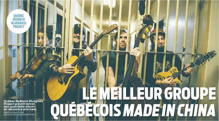  ??  ?? Québec Redneck Bluegrass Project prévoit lancer son quatrième album en décembre prochain. PHOTO COURTOISIE NICOLAS LÉVESQUE/CANOPÉE