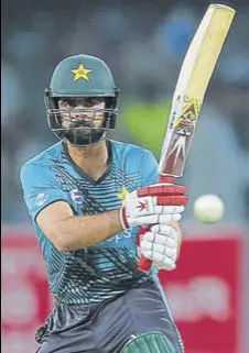  ?? AFP ?? Pakistan batsman Ahmed Shehzad on way to 89.