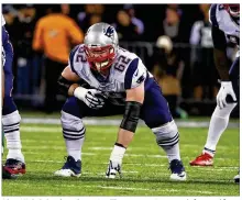  ?? ASSOCIATED PRESS ?? Alter High School graduate Joe Thuney, a mainstay at left guard for several years with the New England Patriots, could be attractive to the Cincinnati Bengals in free agency as they work to build a sturdy offensive line to protect QB Joe Burrow.