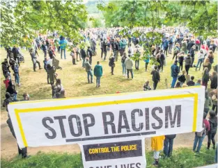  ?? Pic: Paul Gillis ?? The Black Lives Matter protest held in Bath in June