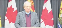  ?? SCREENSHOT ?? New Brunswick Premier Blaine Higgs speaks to media during a briefing on Monday. Higgs said New Brunswick would not be imposing mandatory 14-day quarantine requiremen­ts on travellers from the other Atlantic provinces.
