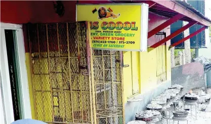  ?? CARL GILCHRIST PHOTOS ?? Jus Cool in St Ann has seen reduced business since COVID-19 hit Jamaican shores, but Wallace said he is grateful he can keep his doors open.