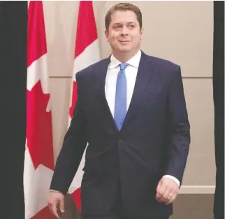  ?? ADRIAN WYLD / THE CANADIAN PRESS ?? Andrew Scheer was always supposed to be a placeholde­r leader and it looks like he lived up to that billing.