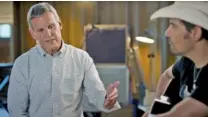  ?? SCREENSHOT FROM “TENNESSEE ON ME” VIDEO VIA YOUTUBE ?? Tennessee Gov. Bill Lee, left, and country singer Brad Paisley appear together in an ad promoting the state.